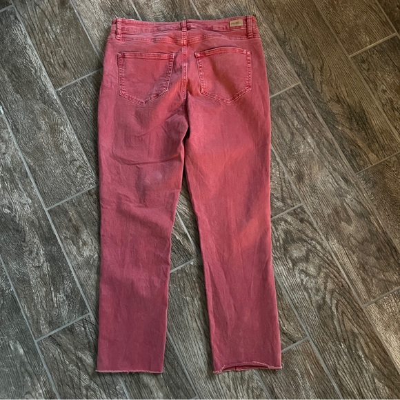 Paige Cindy Jean Front Seam, Raw Hem in Vintage Rose. Women’s Size 32, High Rise - Picture 10 of 11